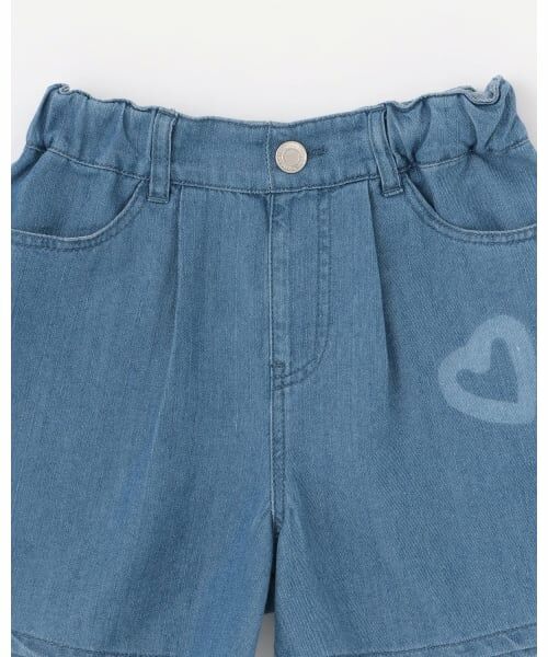 minimal / ミニマル ショート・ハーフ・半端丈パンツ | 【接触冷感】ハートスプレーデニムショートパンツ | 詳細17