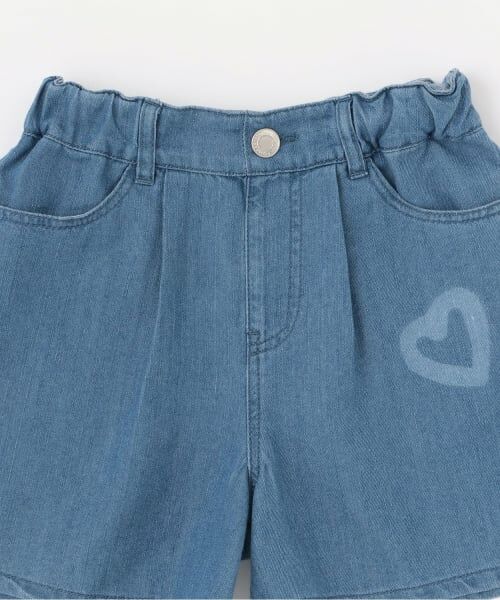 minimal / ミニマル ショート・ハーフ・半端丈パンツ | 【接触冷感】ハートスプレーデニムショートパンツ | 詳細2