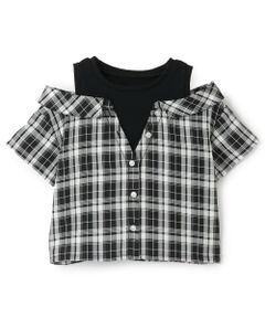 minimal / ミニマル シャツ・ブラウス | 肩あきレイヤード半袖シャツ