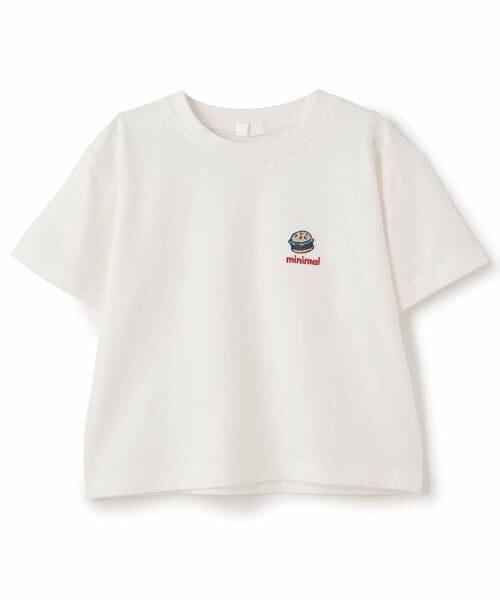 minimal / ミニマル Tシャツ | 【綿100】プチプラワンポイント半袖Tシャツ（オフ ホワイト）