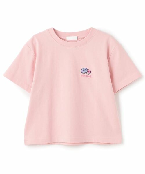 minimal / ミニマル Tシャツ | 【綿100】プチプラワンポイント半袖Tシャツ（ピンク）