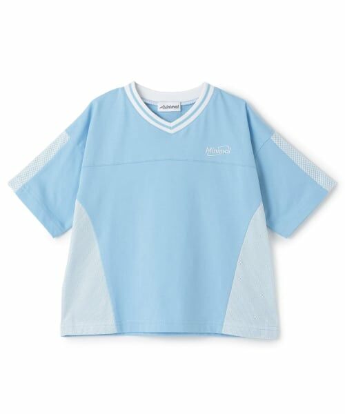 minimal / ミニマル Tシャツ | 【接触冷感】ルーズゲーム半袖Tシャツ（サックス）