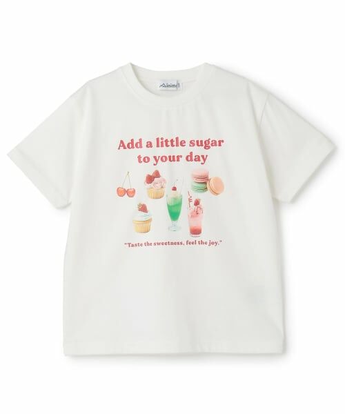 minimal / ミニマル Tシャツ | 【接触冷感】スイーツフォト半袖Tシャツ（オフ ホワイト）