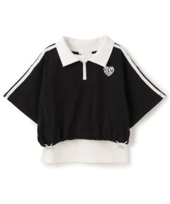 minimal / ミニマル Tシャツ | 【インナーつき】ハーフジップクロップド半袖Tシャツ