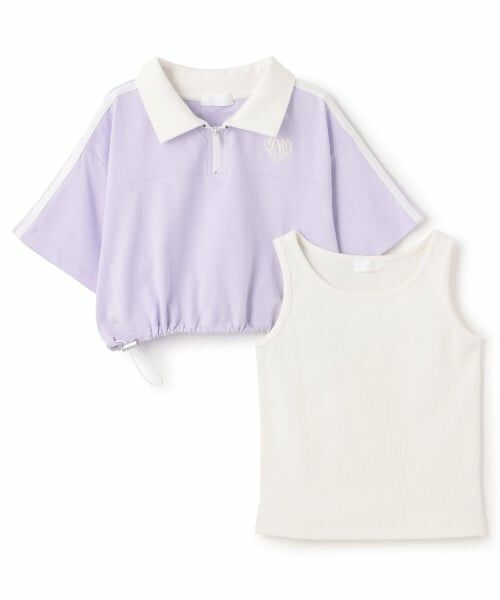 minimal / ミニマル Tシャツ | 【インナーつき】ハーフジップクロップド半袖Tシャツ | 詳細2
