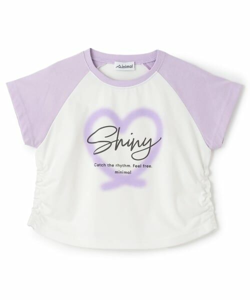 minimal / ミニマル Tシャツ | 【接触冷感】クロップドラグラン半袖Tシャツ（ラベンダー）