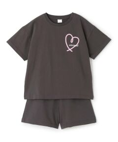 minimal / ミニマル その他トップス | 【綿100】スプレーバックプリント半袖Tシャツセットアップ