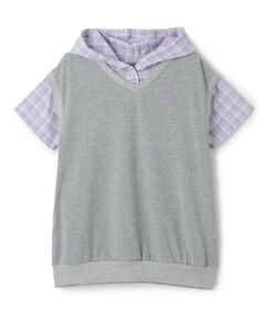 minimal / ミニマル ミニ丈・ひざ丈ワンピース | シャツレイヤード パーカーワンピース