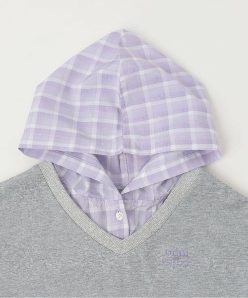 minimal / ミニマル ミニ丈・ひざ丈ワンピース | シャツレイヤード パーカーワンピース | 詳細2