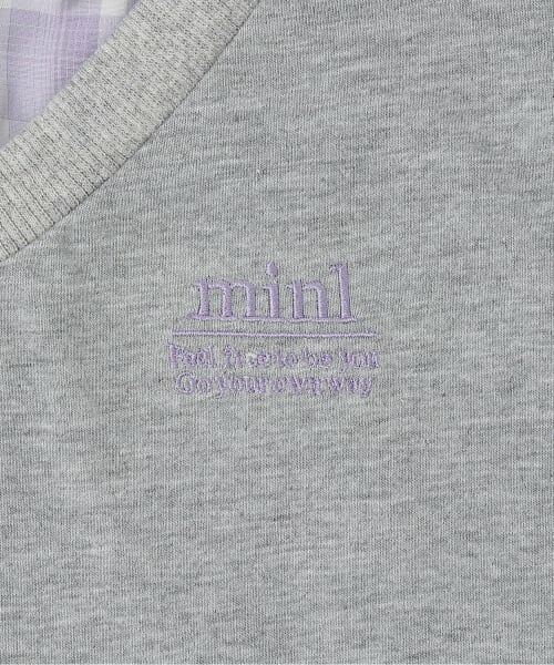 minimal / ミニマル ミニ丈・ひざ丈ワンピース | シャツレイヤード パーカーワンピース | 詳細3