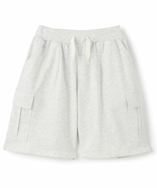 minimal / ミニマル ショート・ハーフ・半端丈パンツ | スウェットカーゴハーフパンツ（シロ杢）