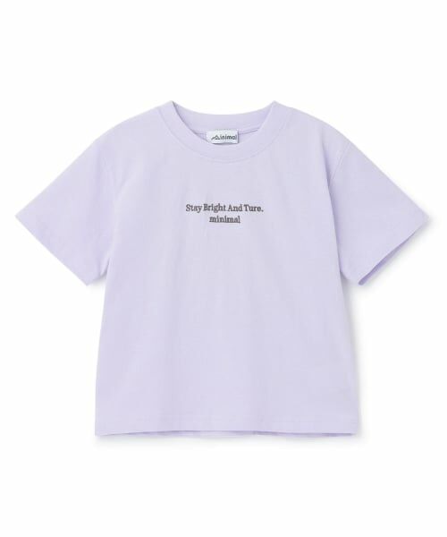 minimal / ミニマル Tシャツ | 【綿100】プチプラグラフィックアソート半袖Tシャツ（ラベンダー）