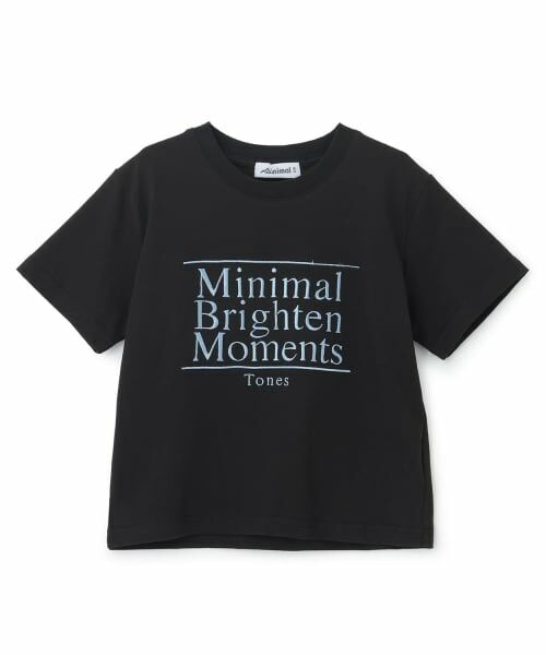 minimal / ミニマル Tシャツ | 【綿100】プチプラグラフィックアソート半袖Tシャツ（黒）