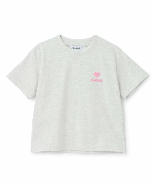 minimal / ミニマル Tシャツ | 【綿100】プチプラグラフィックアソート半袖Tシャツ（シロ杢）