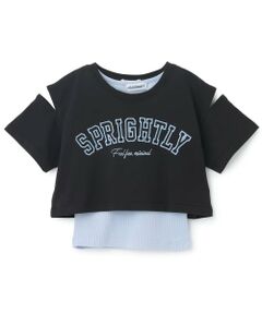 minimal / ミニマル Tシャツ | 【インナーつき】肩あきクロップド半袖Tシャツ