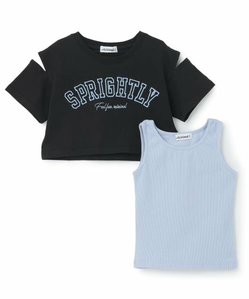 minimal / ミニマル Tシャツ | 【インナーつき】肩あきクロップド半袖Tシャツ | 詳細2