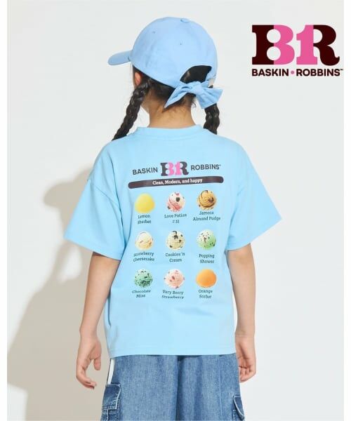minimal / ミニマル Tシャツ | 【サーティワン アイスクリーム】【接触冷感】バックプリントルーズ半袖Tシャツ(サックス)