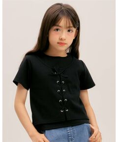minimal / ミニマル Tシャツ | 【吸水速乾】【サラサラプラス】テレコレースアップ半袖Tシャツ