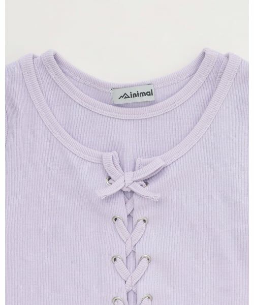 minimal / ミニマル Tシャツ | 【吸水速乾】【サラサラプラス】テレコレースアップ半袖Tシャツ | 詳細13