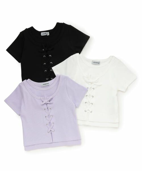 minimal / ミニマル Tシャツ | 【吸水速乾】【サラサラプラス】テレコレースアップ半袖Tシャツ | 詳細18