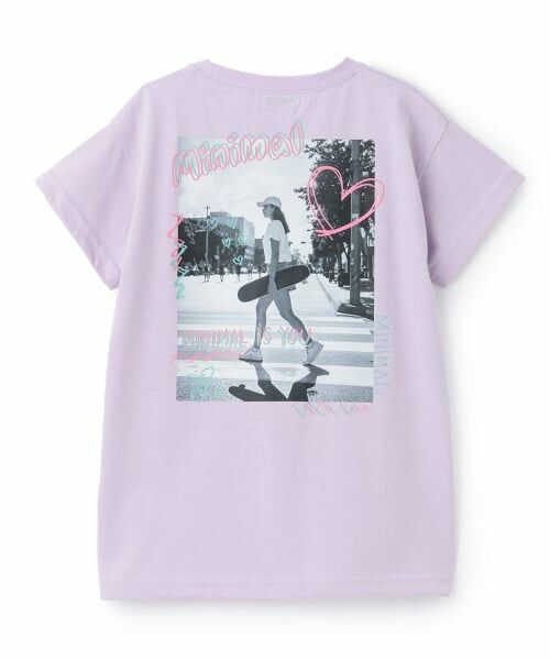 minimal / ミニマル Tシャツ | 【接触冷感】バックフォト半袖Tワンピース | 詳細1