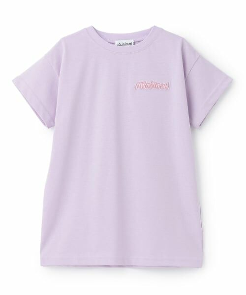 minimal / ミニマル Tシャツ | 【接触冷感】バックフォト半袖Tワンピース（ラベンダー）