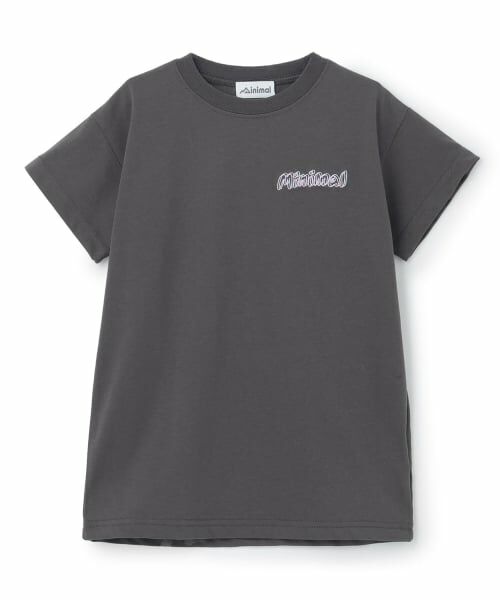 minimal / ミニマル Tシャツ | 【接触冷感】バックフォト半袖Tワンピース（チャコール）
