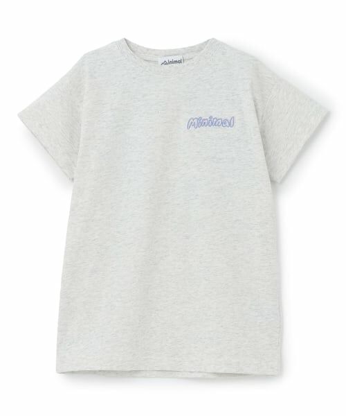 minimal / ミニマル Tシャツ | 【接触冷感】バックフォト半袖Tワンピース（シロ杢）
