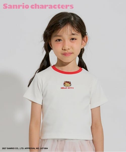 minimal / ミニマル Tシャツ | 【サンリオキャラクターズ】キラキラテレコTシャツ(オフ ホワイト)