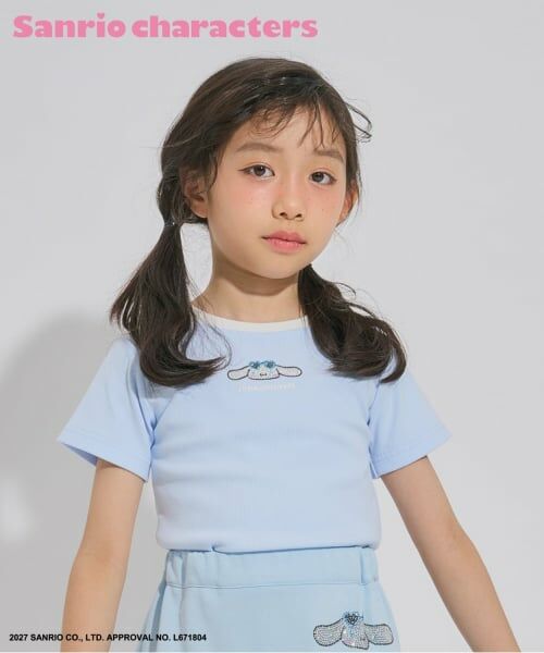 minimal / ミニマル Tシャツ | 【サンリオキャラクターズ】キラキラテレコTシャツ(サックス)