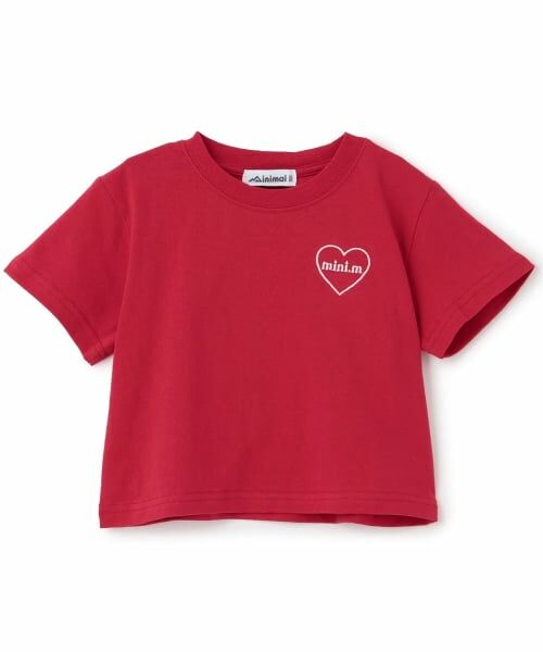 minimal / ミニマル Tシャツ | 【綿100%】【プチプラ】\nモチーフバックプリント半袖Tシャツ(赤)