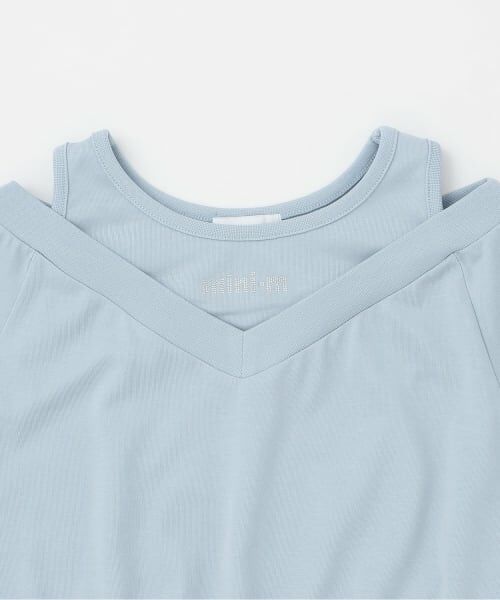 minimal / ミニマル Tシャツ | 肩あきレイヤード半袖Tシャツ | 詳細2