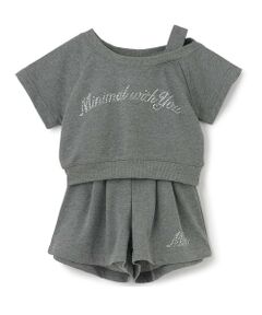 minimal / ミニマル その他トップス | ラインストーン ロゴ\nワンショルTシャツセットアップ