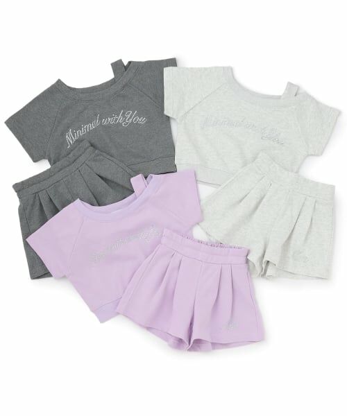 minimal / ミニマル その他トップス | ラインストーン ロゴ\nワンショルTシャツセットアップ | 詳細11