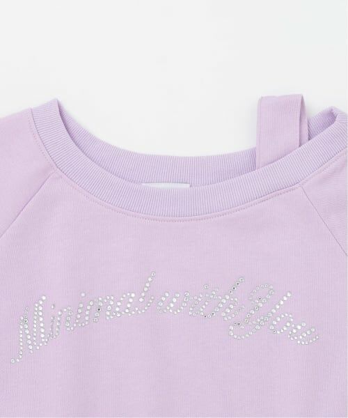 minimal / ミニマル その他トップス | ラインストーン ロゴワンショルTシャツセットアップ | 詳細14