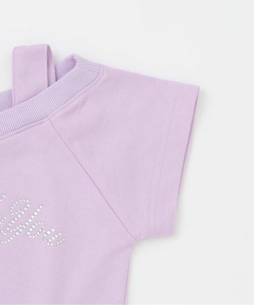 minimal / ミニマル その他トップス | ラインストーン ロゴワンショルTシャツセットアップ | 詳細15