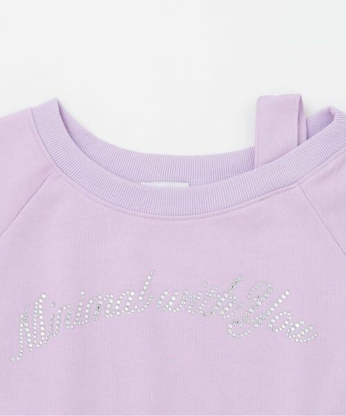 minimal / ミニマル その他トップス | ラインストーン ロゴ\nワンショルTシャツセットアップ | 詳細3