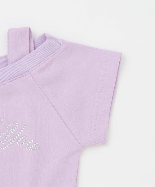 minimal / ミニマル その他トップス | ラインストーン ロゴ\nワンショルTシャツセットアップ | 詳細4