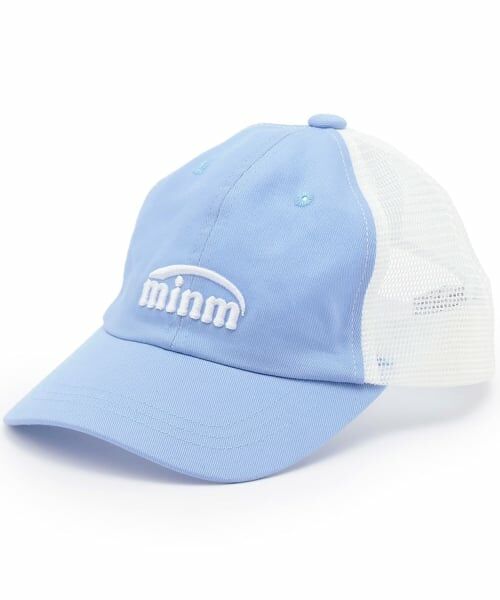 minimal / ミニマル キャップ | 【UV】刺しゅうアソートメッシュキャップ（サックス）