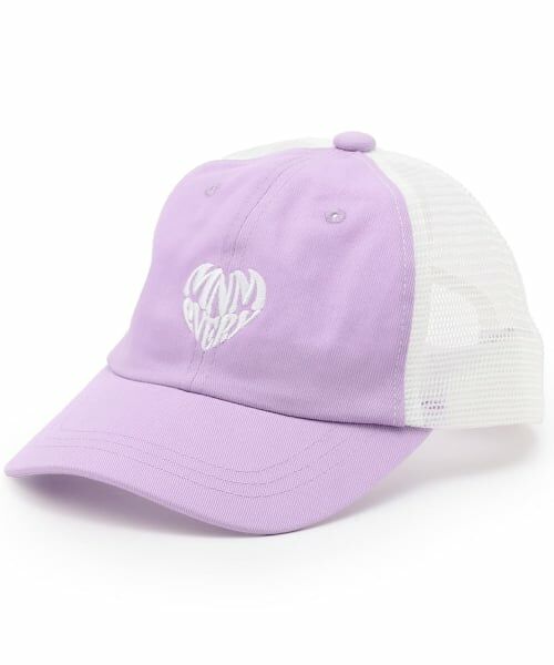 minimal / ミニマル キャップ | 【UV】刺しゅうアソートメッシュキャップ（ラベンダー）