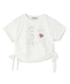minimal / ミニマル Tシャツ | ラインストーンロゴドロスト半袖Tシャツ
