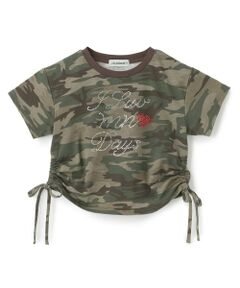 minimal / ミニマル Tシャツ | ラインストーンロゴドロスト半袖Tシャツ