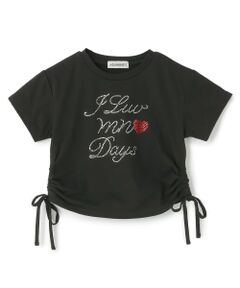 minimal / ミニマル Tシャツ | ラインストーンロゴドロスト半袖Tシャツ