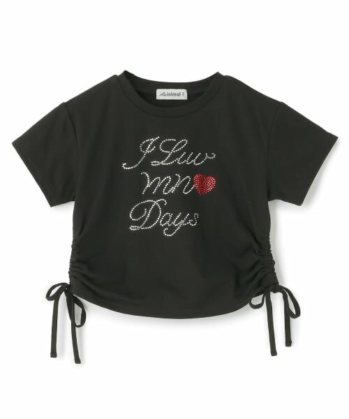 minimal / ミニマル Tシャツ | ラインストーンロゴドロスト半袖Tシャツ | 詳細11