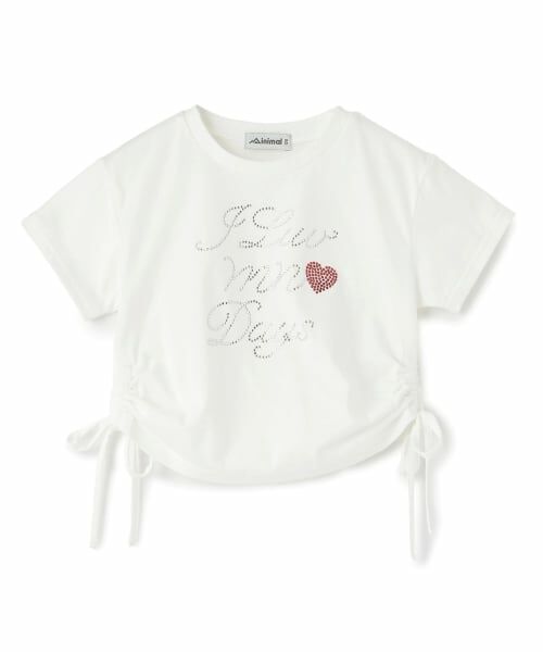 minimal / ミニマル Tシャツ | ラインストーンロゴドロスト半袖Tシャツ | 詳細9