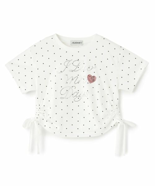 minimal / ミニマル Tシャツ | ラインストーンロゴドロスト半袖Tシャツ（マルチ）