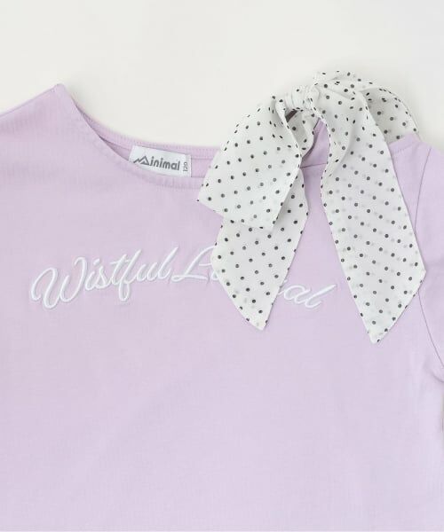 minimal / ミニマル Tシャツ | 【リボン2WAY】ワンショルTシャツ | 詳細2