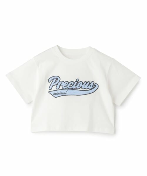 minimal / ミニマル Tシャツ | 【綿100%】ロゴアソートクロップド半袖Tシャツ(オフ ホワイト)