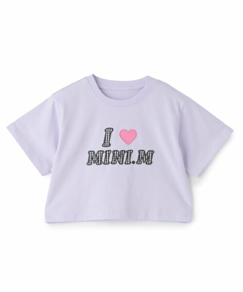 minimal / ミニマル Tシャツ | 【綿100%】ロゴアソートクロップド半袖Tシャツ(ラベンダー)