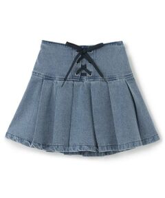 minimal / ミニマル ショート・ハーフ・半端丈パンツ | 【インナーパンツつき】レースアップデニムスカート